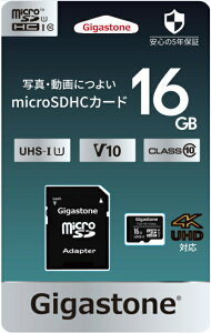 16GB microSDXC�J�[�h Gigastone UHD�Ή� microSD�J�[�h �t��HD�B�e �M�K�X�g�[��GJMX-16GV1 SD�A�_�v�^�t �J����/�X�}�z/SWITCH