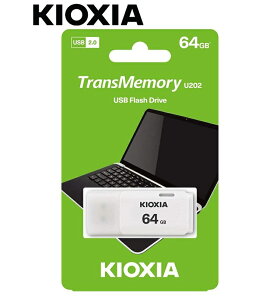 64GB USB������ KIOXIA USB2.0�t���b�V�������� �L�I�N�V�A TransMemory U202 �L���b�v�� �z���C�g LU202W064GG4 �L���b�v�t ����