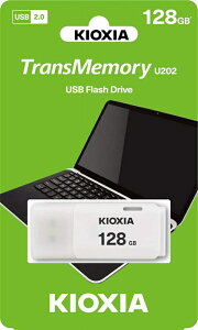 128GB USB������ �L�I�N�V�A USB2.0�Ή��t���b�V���������[ 128GB TransMemory U202 �L���b�v�t��USB�������[ �z���C�g LU202W128GG4 ���{��