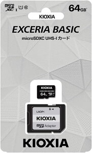 microSDXC�J�[�h 64GB �L�I�N�V�A�}�C�N��SDXC�J�[�h 64GB Class10 UHS-I U1 KCA-MC064GS �t��HD�^�� EXCERIA BASIC KIOXIA