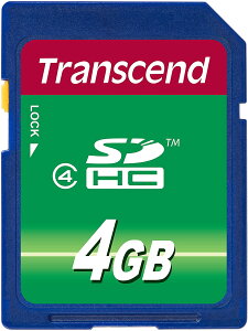 4GB SDHC�J�[�h �g�����Z���h SD�t���b�V���������J�[�h Transcend TS4GSDHC4 SD�J�[�h 4GB �J�����ʐ^�L�ڗp