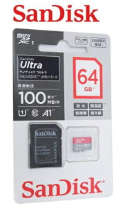 �T���f�B�X�N microSDXC�J�[�h 64GB UHS-1 class10 A1�Ή� �A�v���œK�� 100mb/s SDSQUAR-064G-JN3MA SD�A�_�v�^�[�t �h�� 64GB
