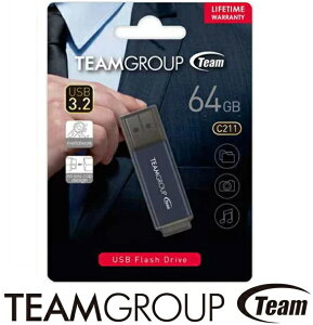64GB �`�[�� USB������ 64GB USB 3.2 Gen1�����`�� �ۑ� �ϋv�� �������H �L���b�v�^USB������ TC211364GL01 TEAM�W���p�� FLASH DRIVE C211