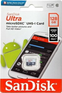 128GB �T���f�B�X�N microSDXC�J�[�h 128GB 100MB/s Class10 UHS-I�Ή� SanDisk �}�C�N��SD�J�[�h SDSQUNR-128G-GN3MN �t��HD�^�惁����