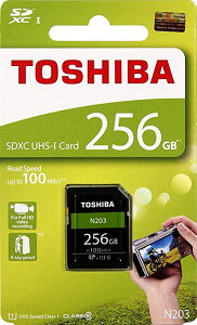 ���� SDXC�J�[�h 256GB SD�J�[�h Class10 UHS-I U1 100MB/s �������J�[�h THN-N203N2560A4 �t��HD�^��� �� TOSHIBA