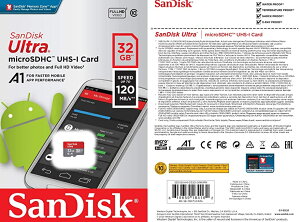 32G �}�C�N��SDHC�J�[�h SanDisk 32GB 120MB/s UHS-1 A1 microSD������ SDSQUA4-032G-GN6MN �T���f�B�X�N �A�v���œK��
