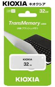 KIOXIA USB�t���V���������[ 32GB USB2.0�Ή� �X���C�h�� KUS-2A032GW Mac/Windows�Ή� �z���C�gUSB TypeA