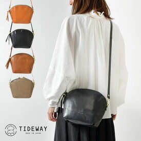 ポイント10倍 予約【TIDEWAY タイドウェイ】LIGHT LEATHER シリーズ SHOULDER / ライトレザー ショルダー (T2409) 正規品 レディース 本革 牛革 ブランド バッグ バック かばん 斜め掛け 肩掛け 軽い 軽量 大人 人気 黒 母の日 ギフト プレゼント クリスマス