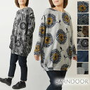 ＊【10%OFFクーポン対象商品】【BARNDOOR バーンドア】ニットソー タック チュニック (1203027)レディース 秋 冬 北欧 長袖 暖か 温か 起毛 ゆったり 大人可愛い ナチュラル 服 新作 シンプル おしゃれ コーディネート ナチュランド 人気 30代 40代 50代 60代