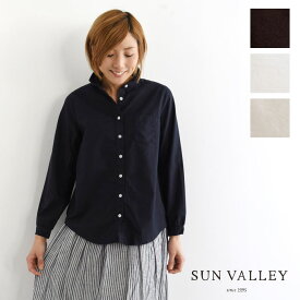 ＊【10%OFFクーポン対象商品】【SUN VALLEY サンバレー】製品染め オックス レギュラー シャツ(skt001006)レディース 定番 服 カジュアル きれいめ 上品 おしゃれ ナチュラル シンプル 30代 40代 50代 ブラウス ベーシック ナチュランド