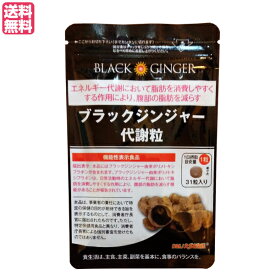 ブラックジンジャー代謝粒 31粒 機能性表示食品 クラチャイダム 黒しょうが 黒ウコン 送料無料