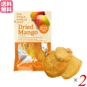 【マラソン限定!100円クーポン!学割2倍!】ドライマンゴー 砂糖不使用 第3世界ショップ ドライマンゴー 65g 2袋セット 送料無料