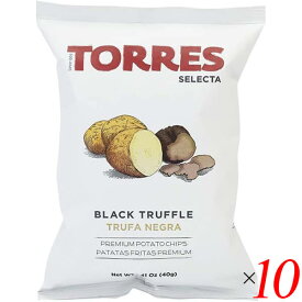 ポテトチップス トリュフ ポテチ トーレス TORRES 黒トリュフポテトチップス 40g 10個セット 送料無料