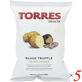 ポテトチップス トリュフ ポテチ トーレス TORRES 黒トリュフポテトチップス 40g 5個セット