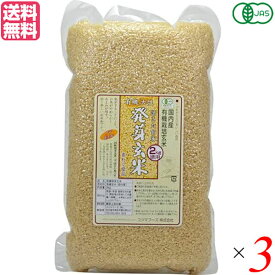 玄米 発芽玄米 国産 コジマフーズ 有機活性発芽玄米 2kg 3個セット 送料無料