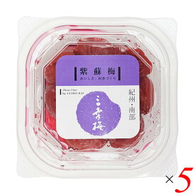 【スーパーSALE！ポイント6倍！】梅干 昔ながら 無添加 三幸農園 紫蘇梅100g 5個セット