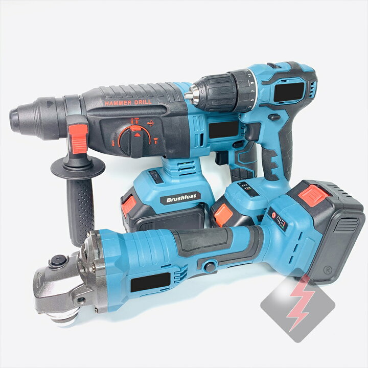 楽天市場】電動工具 3点セット 18V バッテリー併用電動工具 ディスク 