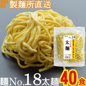 【冷凍】業務用 生中華麺 160g/1食 手もみ風仕上げ 太麺 切刃14番(約2.1mm角) 多加水熟成 個包装 生 ラーメン 生麺 麺のみ 麺くる 麺No.18