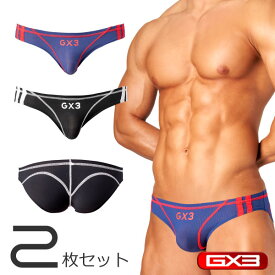 【2枚パンツセット】GX3/ジーバイスリー SPLASH SKIN ネイビー ビキニパンツ