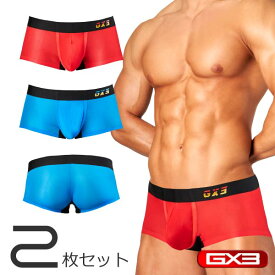 【2枚パンツセット】GX3/ジーバイスリー AIRSKIN カラー ボクサーパンツ