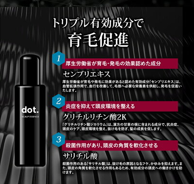 dot.育毛剤B薬用ヘアエッセンス育毛発毛促進養毛薄毛抜け毛予防男性用女性用男性女性