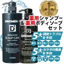 ボディソープ メンズ シャンプー 送料無料 男性 DiNOMEN 薬用 シャンプー 1000ml ＆ ボディーソープ 700ml 頭皮ケア 体臭ケア 化粧品 育... ランキングお取り寄せ