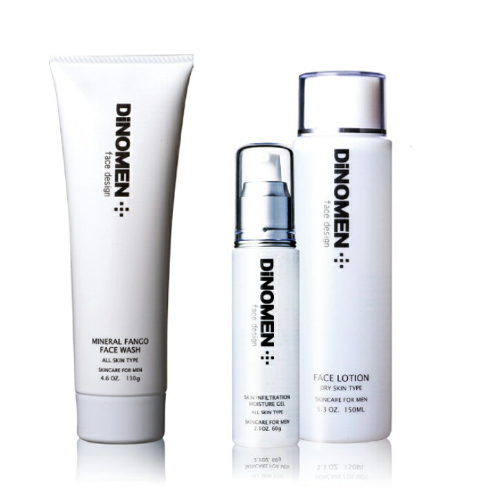 楽天市場 お買い物マラソンsale Dinomen メンズ スキンケア ベーシック セット ドライ 乾燥肌 混合肌にオススメ 洗顔 化粧水 保湿ジェル 男性 化粧品 美容 エイジングケア しみ しわ たるみ Dinomen公式オンラインストア