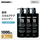 まとめ買い お得セット シャンプー メンズ 薬用 頭皮と髪を清潔に DiNOMEN 薬用スカルプケア リンスイン シャンプー 1000ml 3本 セット 男性 頭皮ケア 薄毛 スカルプケア 送料無料 育毛剤の前に 育毛剤の浸透をサポート 〇