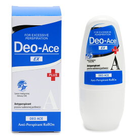 デオエースEX プラス デオドラント ロールオン 40ml 敏感肌用 アルコールフリー 制汗ケア 長時間持続 夜用 メンズ レディース ワキ汗 足汗 手汗対策 ポーランド製