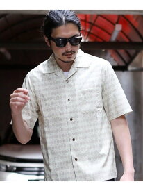 【SALE／60%OFF】小紋柄オープンカラー半袖シャツ RATTLE TRAP メンズ ビギ トップス シャツ・ブラウス ブラック グレー イエロー【RBA_E】[Rakuten Fashion]