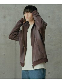 オーバーサイズ切替加工パーカー RATTLE TRAP メンズ ビギ トップス パーカー・フーディー ブラック ブラウン【送料無料】[Rakuten Fashion]