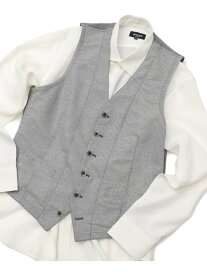 【SALE／50%OFF】カラミ織りストレッチベスト MEN'S BIGI メンズ ビギ トップス ベスト・ジレ ネイビー ホワイト ベージュ【RBA_E】【送料無料】[Rakuten Fashion]