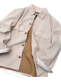 【SALE／40%OFF】麻調ストレッチウェザーCPOシャツ MEN'S BIGI メンズ ビギ トップス シャツ・ブラウス ブラック オレンジ ベージュ【RBA_E】【送料無料】[Rakuten Fashion]