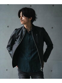 【SALE／10%OFF】SHEEP LEATHER/シープレザー シングルライダースジャケット RATTLE TRAP メンズ ビギ ジャケット・アウター ライダースジャケット ホワイト カーキグリーン レッド イエロー ブラック ブルー ブラウン【RBA_E】【送料無料】[Rakuten Fashion]