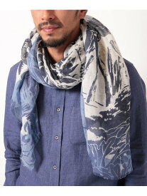 【Altea】ボタニカルプリント大判ストール DISTINCTION MEN'S BIGI メンズ ビギ ファッション雑貨 その他のファッション雑貨 イエロー ブルー【送料無料】[Rakuten Fashion]