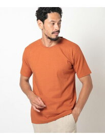 【SALE／10%OFF】リンクスジャカード半袖カットソー MEN'S BIGI メンズ ビギ トップス カットソー・Tシャツ ホワイト ベージュ ネイビー オレンジ グリーン【RBA_E】【送料無料】[Rakuten Fashion]