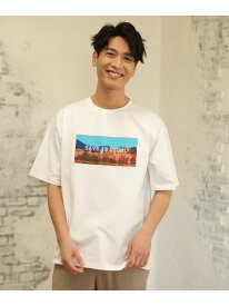 【SALE／50%OFF】【3D】ベア天竺昇華転写プリントTシャツ UNION STATION メンズ ビギ トップス カットソー・Tシャツ ホワイト ブラック【RBA_E】[Rakuten Fashion]