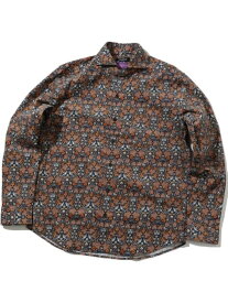 【SALE／30%OFF】【Liberty/リバティ】コーデュロイフラワープリントシャツ MEN'S BIGI メンズ ビギ トップス シャツ・ブラウス オレンジ ブラック【RBA_E】【送料無料】[Rakuten Fashion]