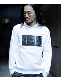 【SALE／50%OFF】【JUST PLAY】半ラバープリント+エンボス加工プルオーバーパーカ RATTLE TRAP メンズ ビギ トップス スウェット・トレーナー ブラウン ブラック ホワイト【RBA_E】【送料無料】[Rakuten Fashion]