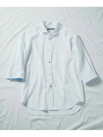 【SALE／20%OFF】COOLMAXリネン混7分袖シャツ UNION STATION メンズ ビギ トップス シャツ・ブラウス ホワイト ベージュ ネイビー カーキグリーン ブルー ピンク【RBA_E】【送料無料】[Rakuten Fashion]