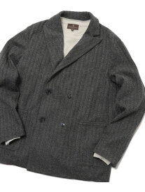 【SALE／50%OFF】14Gケーブル編み ダブルジャケット made in japan MEN'S BIGI メンズ ビギ ジャケット・アウター その他のジャケット・アウター グレー ブラウン【RBA_E】【送料無料】[Rakuten Fashion]