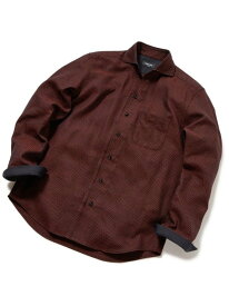 【SALE／30%OFF】ハウンドトゥースパッチワークシャツ MEN'S BIGI メンズ ビギ トップス シャツ・ブラウス オレンジ グレー ブルー【RBA_E】【送料無料】[Rakuten Fashion]