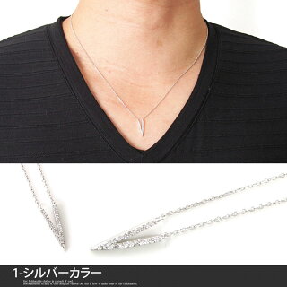 ネックレスメンズシンプルアクセサリーペンダント小物トライアングルV字ブローディアBrodiaeaメンズカジュアル通販おしゃれオシャレ人気男性