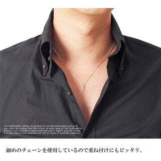 ネックレスメンズシンプルアクセサリーペンダント小物トライアングルV字ブローディアBrodiaeaメンズカジュアル通販おしゃれオシャレ人気男性