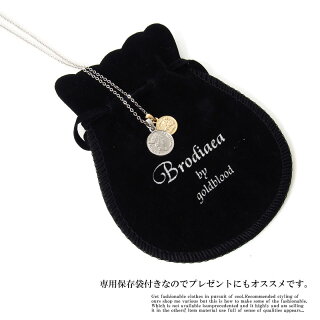 送料無料ネックレスメンズコインアクセサリーペンダント小物コインネックレスブローディアBrodiaeaメンズカジュアル通販おしゃれオシャレ人気男性