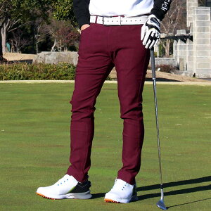 送料無料 ゴルフウェア ゴルフパンツ メンズ 強伸縮ストレッチ スキニーパンツ チノパン メンズウェア スリム イージーパンツ ボトムス 大きいサイズあり ウエストゴム 秋冬 春夏 ズボン 新