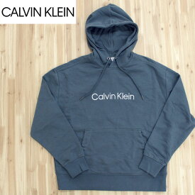 送料無料 Calvin Klein カルバンクライン CK ロゴプリントスウェットパーカー ロゴ 刺繍 プルオーバー フーディ 長袖 トップス 裏毛 MC