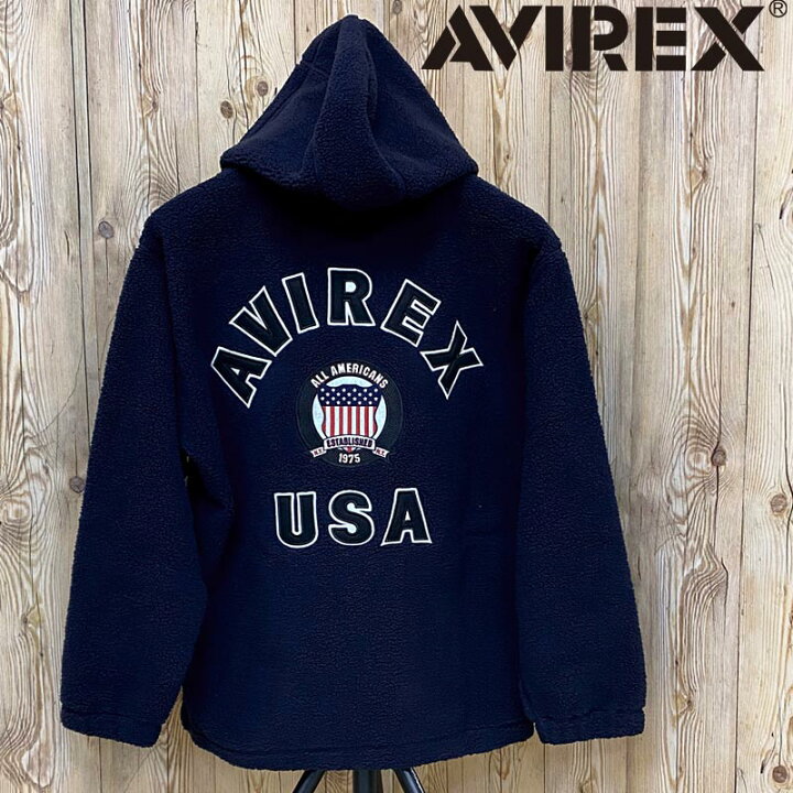 楽天市場】送料無料 AVIREX アヴィレックス シグネチャーロゴ ボア 