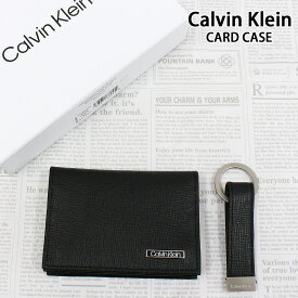 送料無料 Calvin Klein カルバンクライン CK ワンポイント レザーカードケース キーリング ギフトセット Card Case（Key Fob Gift Set） メンズ ギフト プレゼント MC