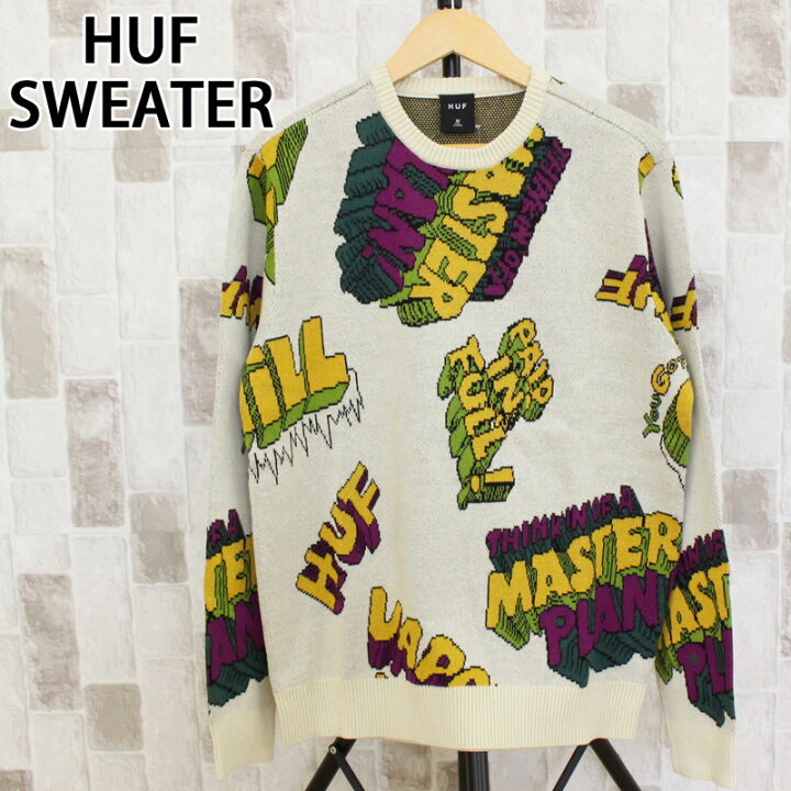 楽天市場】送料無料 HUF ハフ ペイドインフル クルーネック セーター 